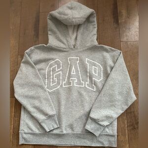 GAP Heathered Gray Logo Hoodie Sz XL EUC
